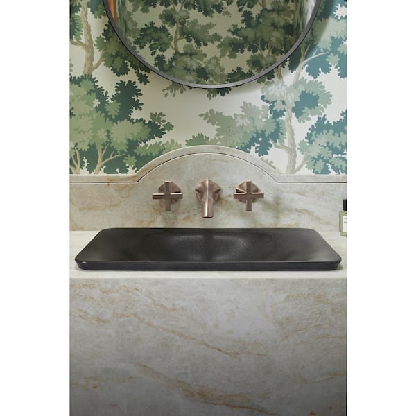 Essential 22 in. W x 22 in. H Round Framed Wall Mount Bathroom Vanity Mirror in Matte Black