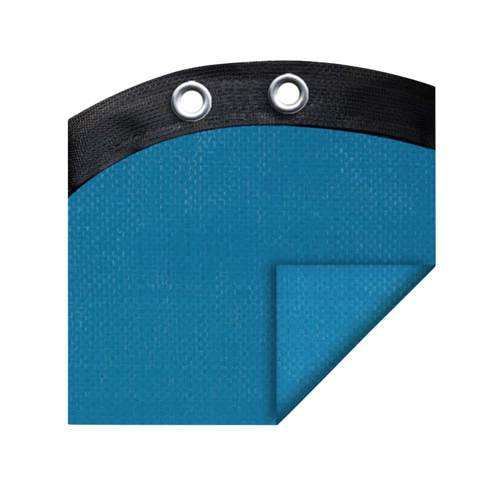 Heavy-Duty Blue Mesh Oval Winter Pool Cover, 21 x 41 ft