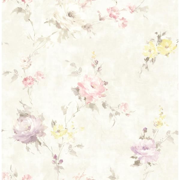 CASA MIA Spring Branch Multicolor Yellowish Paper Non-Pasted Strippable Wallpaper Roll (Cover 56.05 sq. ft.)