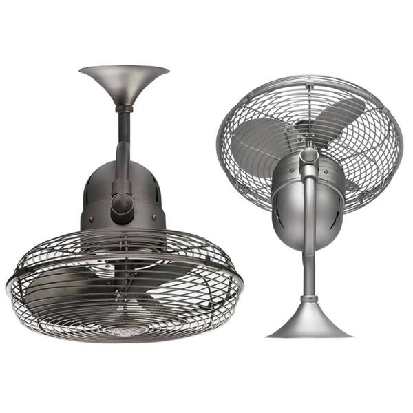 Atlas Kaye 13 in. Indoor/Outdoor Brushed Nickel Ceiling Fan with
