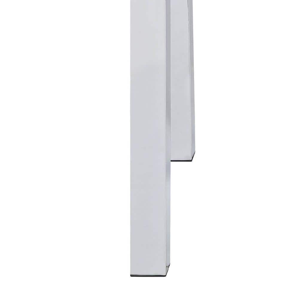 Harta 22'' White High Gloss and Chrome End Table