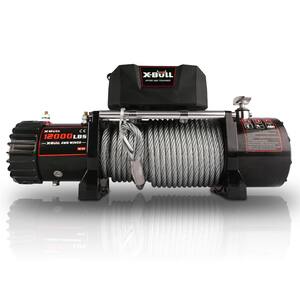 12000 lbs. Electric Winch Steel Cable Wireless Remote Crystal Film