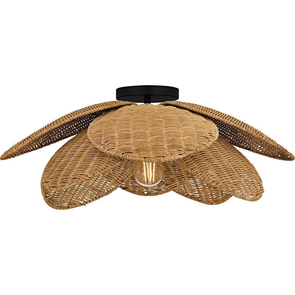 Willa 22 in. Matte Black Semi-Flush Mount price history on PriceWatchPro