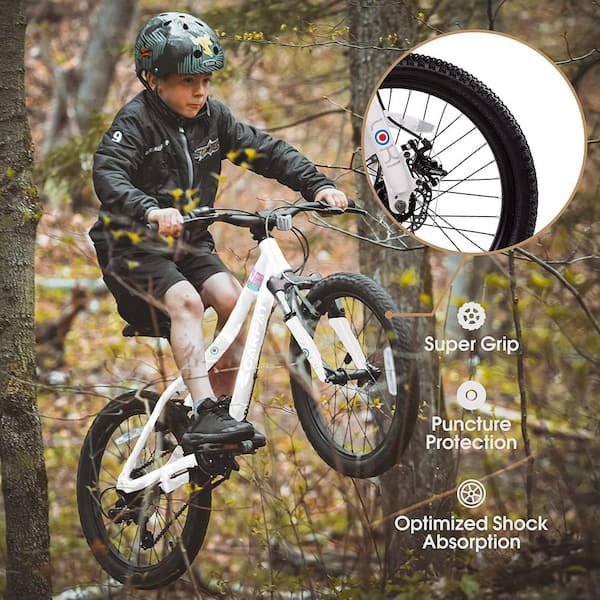 20 in. Kid's Mountain Bike Ages 8-12,7 Speed, 14 in. H Steel