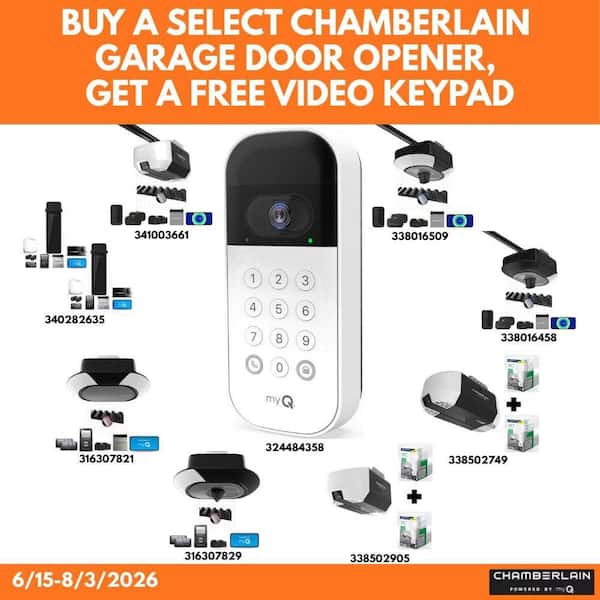 Chamberlain Secure View 3/4 HP LED Quiet Belt Drive Smart Garage