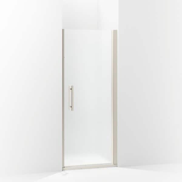 STERLING Finesse Peak 30 in. x 67 in. Frameless Pivot Shower Door in Nickel