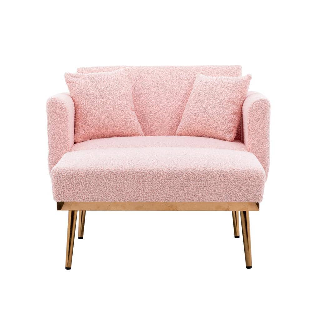 TAKE ME HOME Modern Light Pink Cotton Chaise Lounge MNY-BP80-34LP