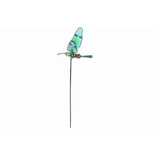 Green Hummingbird Pot Stake