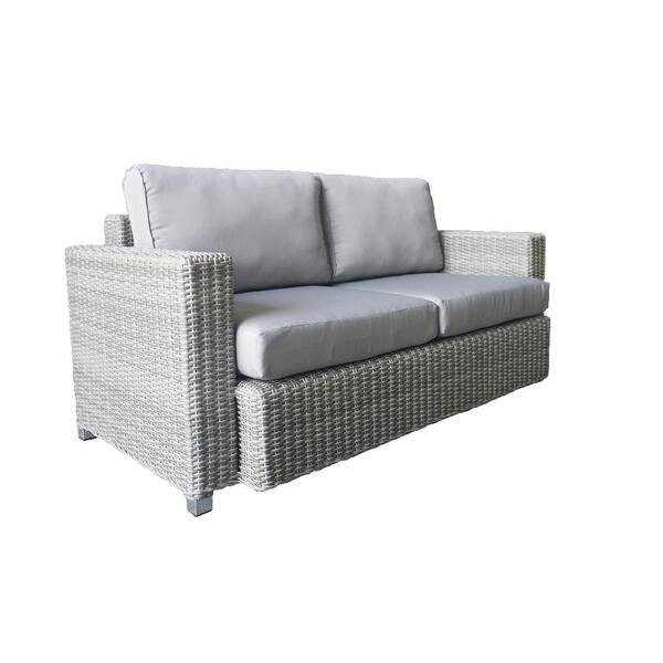 wicker 2 seater lounge