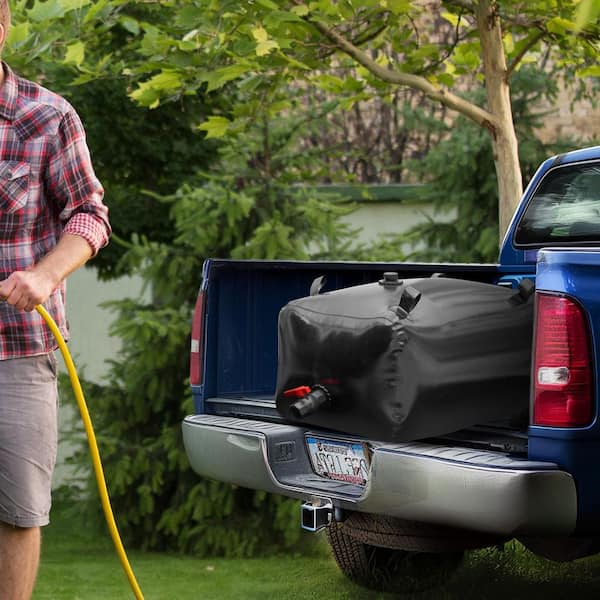 240L/63.4 gal. Water Storage Bladder, Portable RV Water Tank, 1000D PVC Collapsible Water Storage Containers
