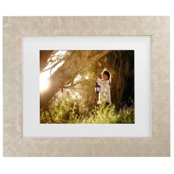 Trademark Fine Art Despird Zhang The Girl With The Blue Lantern Matted Framed Photography Wall Art 14.5 in. x 17.5 in.