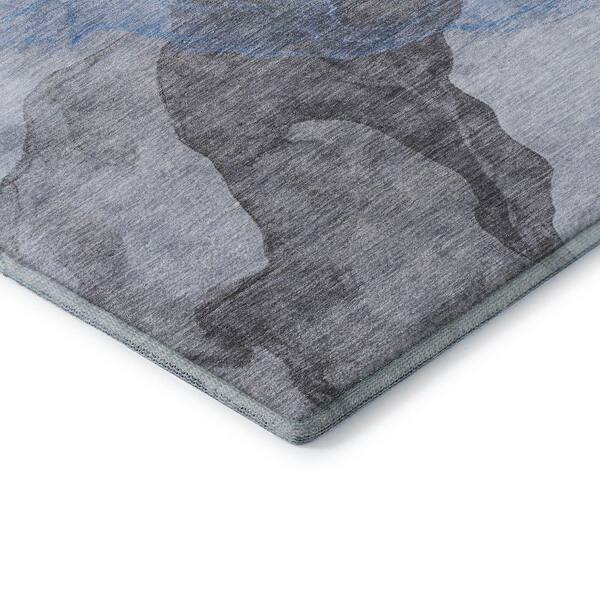 Mayfield Premium Machine Washable Abstract AMF2109 Sky 3 ft. x 4 ft. Area Rug