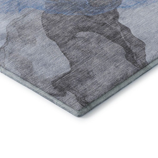 Mayfield Premium Machine Washable Abstract AMF2109 Sky 9 ft. x 12 ft. Area Rug