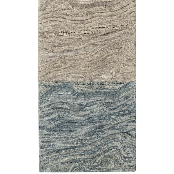 Graceful Blanket 2 ft. x 7 ft. Abstract Contemporary Runner Area Rug