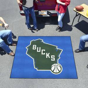 29.5 x 54 Milwaukee Bucks NBA Court Green Rectangle Runner Mat - Floor Rug  - Area Rug - NBA