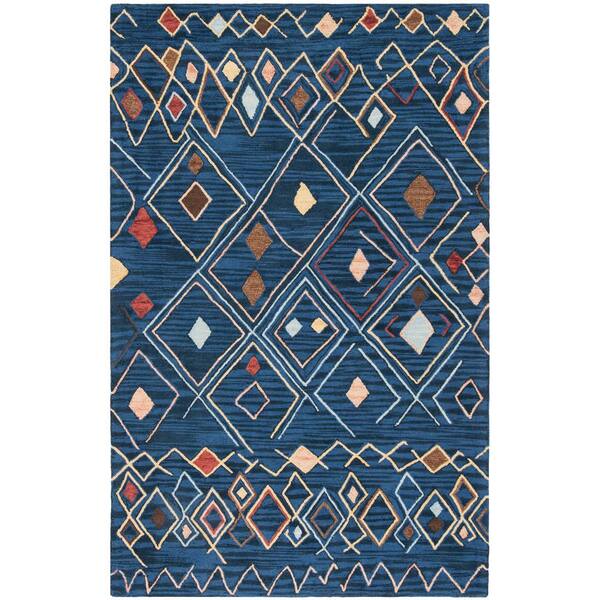 Suzani 6 ft. x 9 ft. Blue/Multi Tribal Area Rug