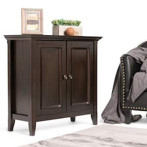 Amherst 32 in. Wide Hickory Brown Solid Wood Transitional Low Storage Cabinet