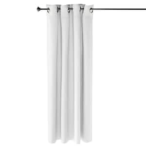 White Solid Grommet Room Darkening Curtain - 52 in. W x 63 in. L