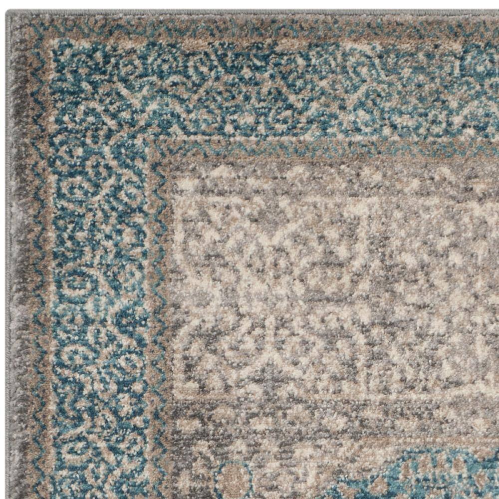 Elegant Gray Synthetic Hand-Knotted 30" Rectangular Area Rug