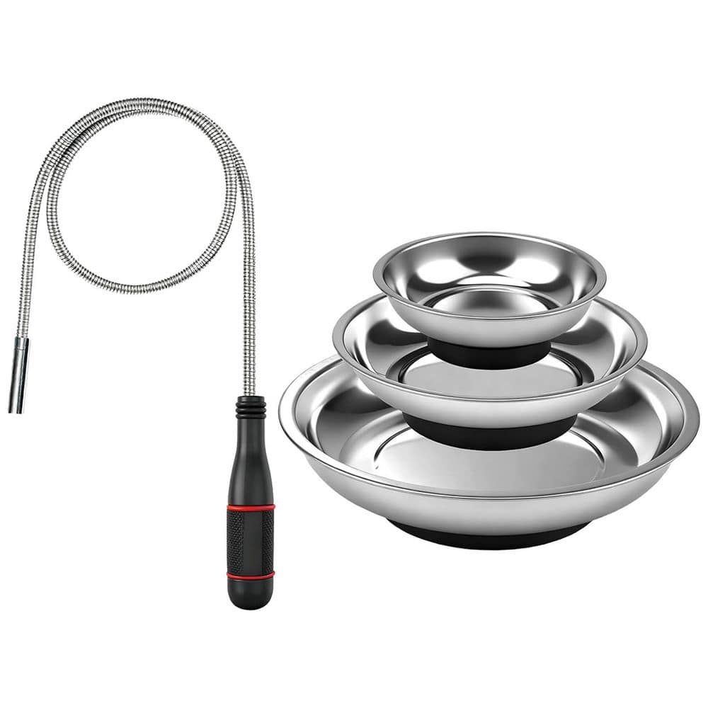 Spring Sick 4-Pack Stainless Steel Magnetic Pickup Tool Set with Flexible Spring ...