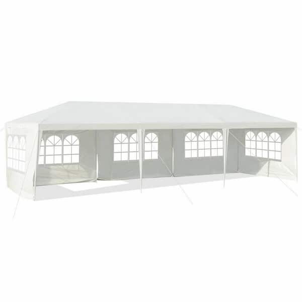 Unbranded 10 ft. x 30 ft. Outdoor Party Wedding 5 Sidewall Tent Canopy Gazebo