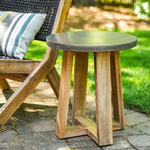 Athens Cement Outdoor Side Table