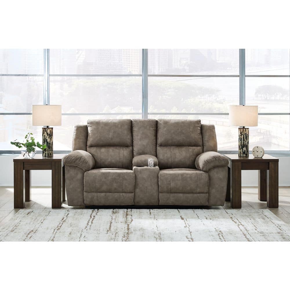 Signature DESIGN BY ASHLEY Laresview 81 in. Solid Faux Leather 2