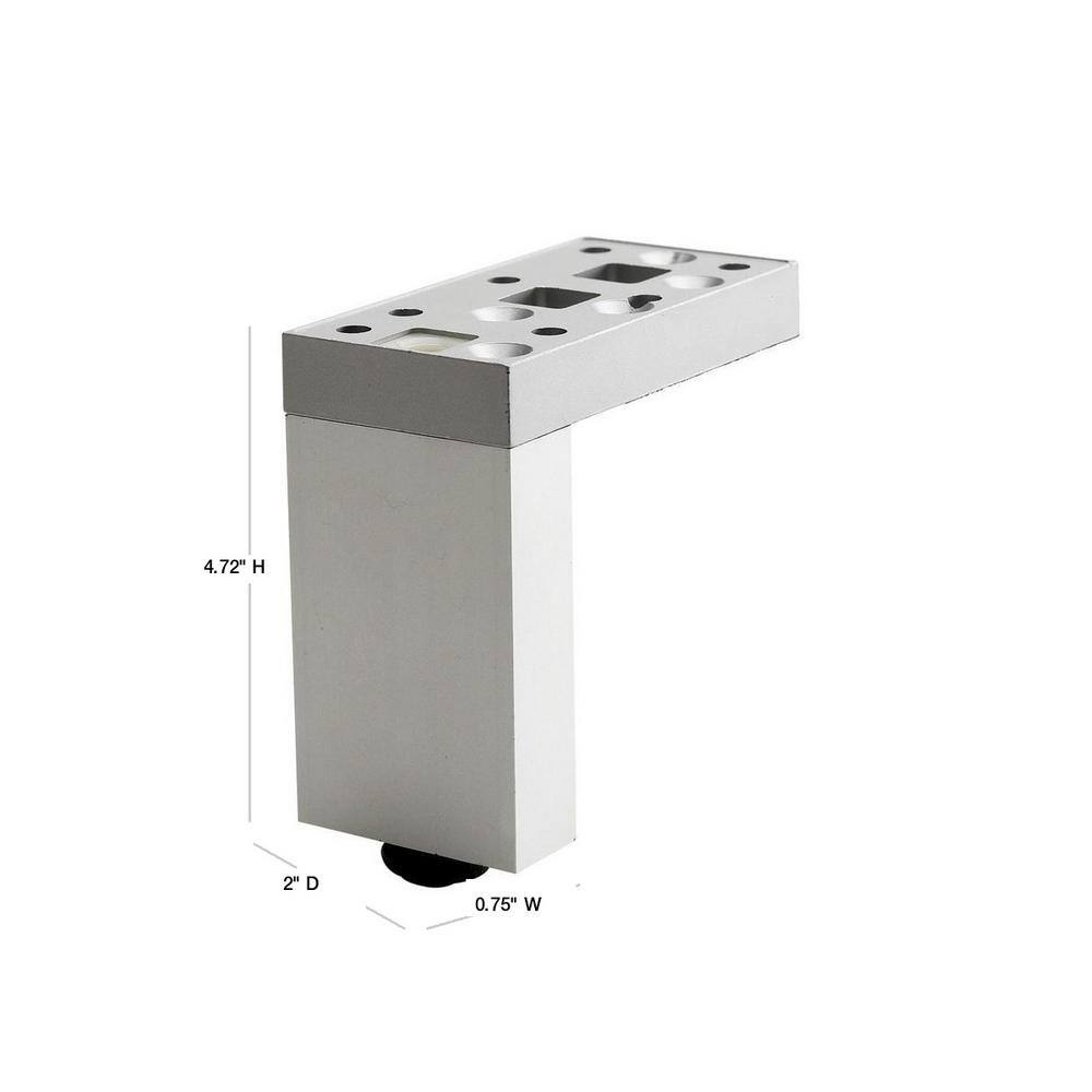4.75" Tall Aluminum L/T Shaped Furniture Leg