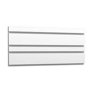 3/4 in. D x 9-7/8 in. W x 78- 3/4 in. W L Bar Mix Primed White Polyurethane 3D Wall Covering Panel Moulding (1-Pack)