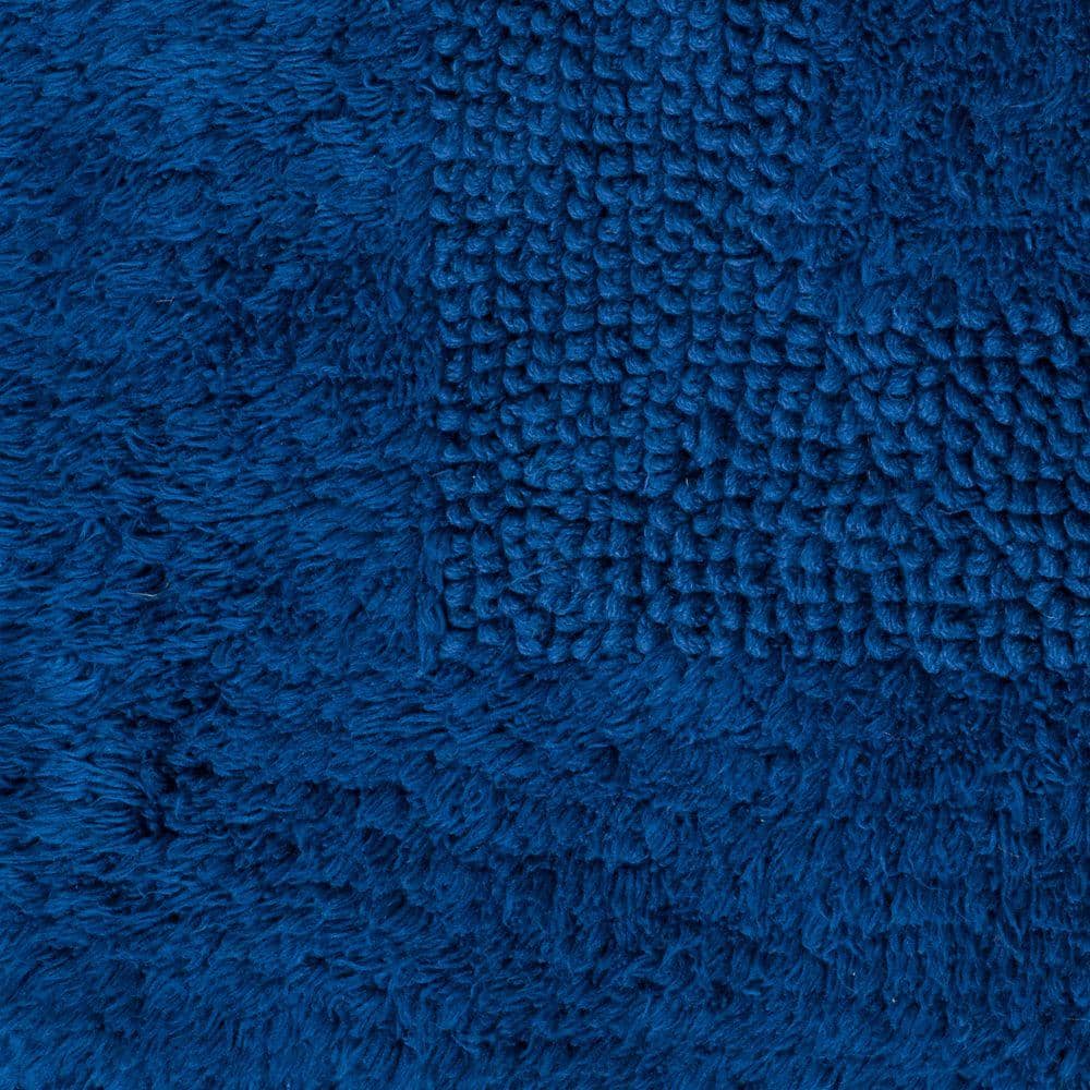 Coastal Comfort Cotton 24x60 Reversible Bath Runner in Navy