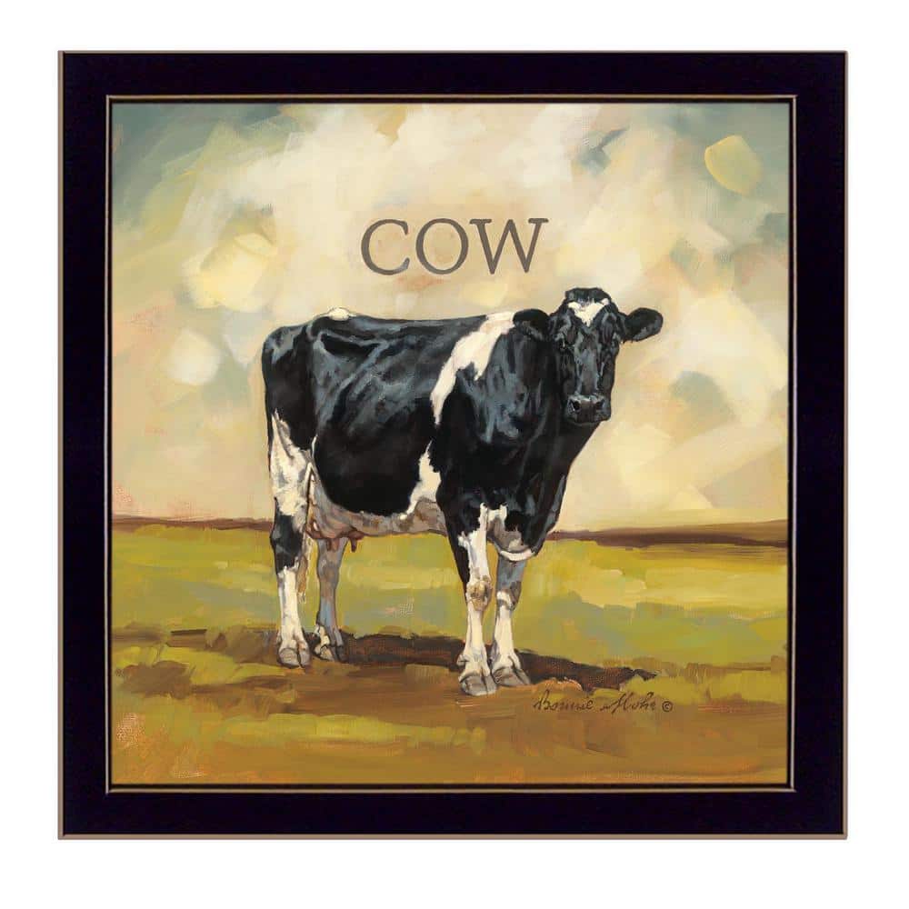 Charlie Colby the Cow 1-Piece Framed Wall Art 14 in. x 14 in. price history on PriceWatchPro