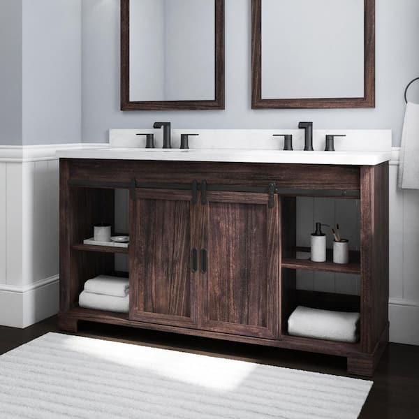 black walnut wood vanity table with mirror, Elegant Shape Design
