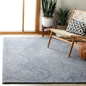 Micro-Loop Gray/Ivory 4 ft. x 6 ft. Distressed Abstract Floral Area Rug