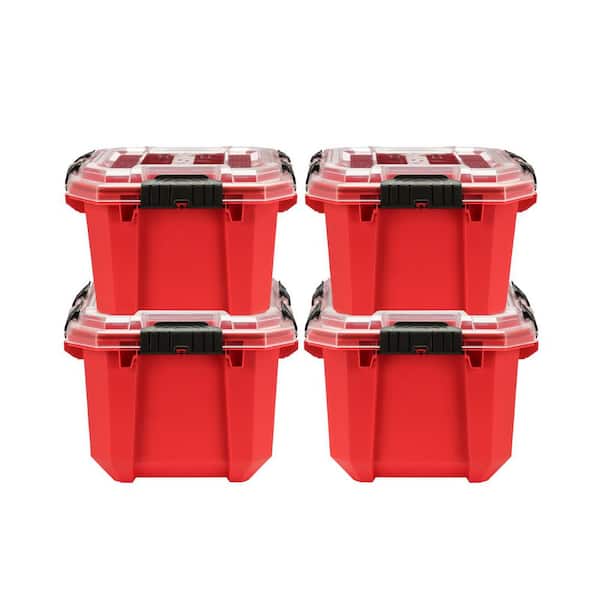 Gallon Hinged Storage Tote Husky Professional Heavy Duty