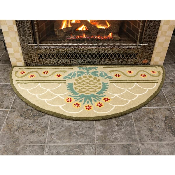 56 Long Minuteman International Hospitality Half Round Hearth Rug