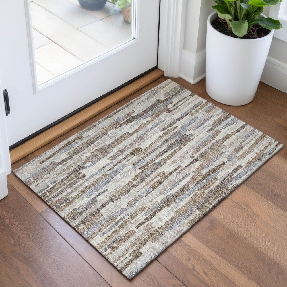 Mayfield Premium Machine Washable Abstract AMF1314 Ivory 2 ft. x 3 ft. Area Rug price history on PriceWatchPro