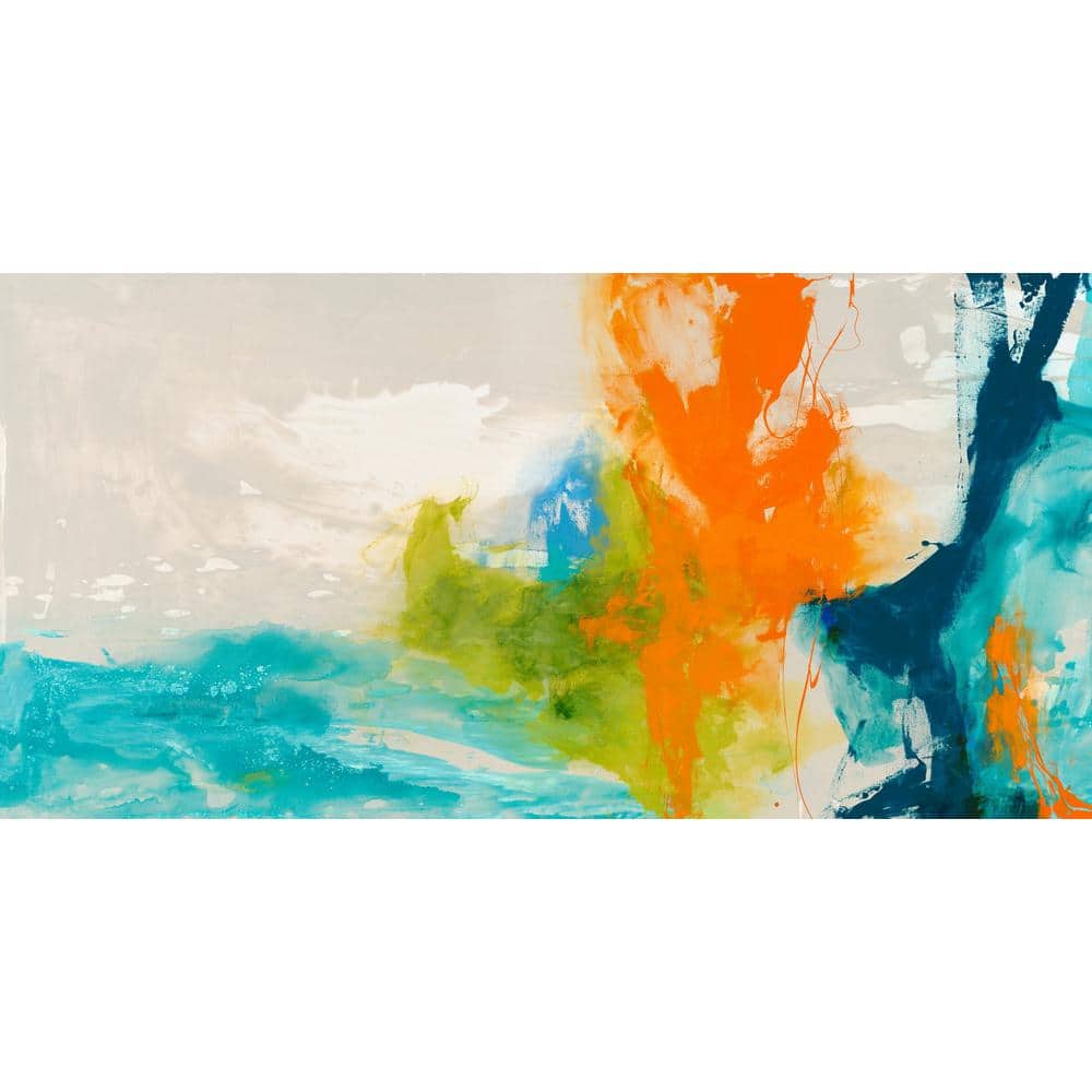 Tidal Abstract Red and White Tempered Glass Wall Art