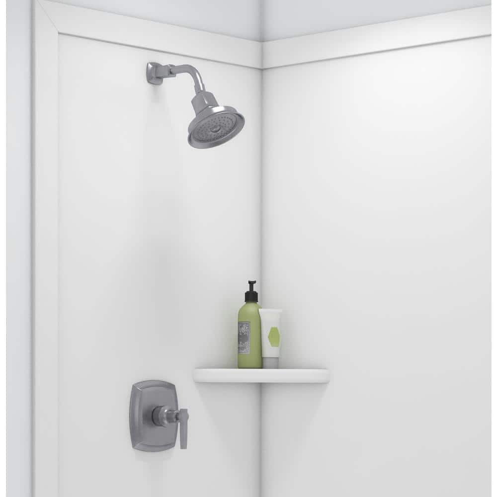 FlexStone White 2-Panel 48"W x 36"D x 80"H Shower Surround Kit