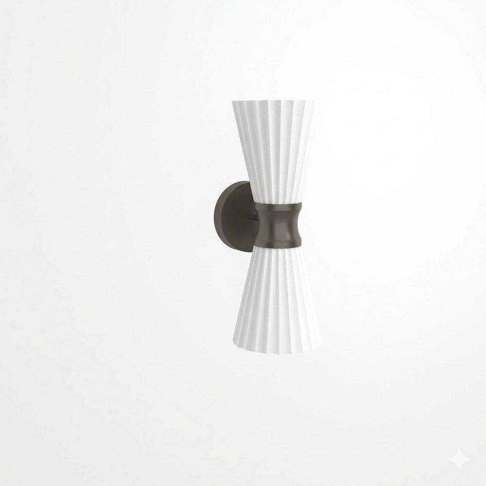 7.4 in. H 2 light Oil-Rubbed Bronze Modern Industrial Wall Sconce with Opal Glass Shade price history on PriceWatchPro