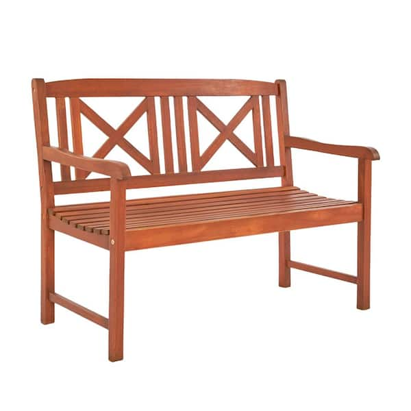 Karl home 47 in. Acacia Wood 2-Person Outdoor Patio Bench Park Bench ...