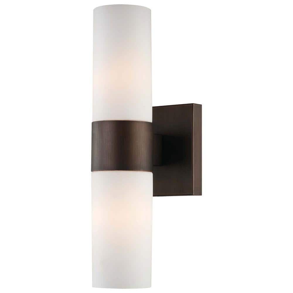 Copper Bronze Patina Outdoor Cylinder Vanity Light