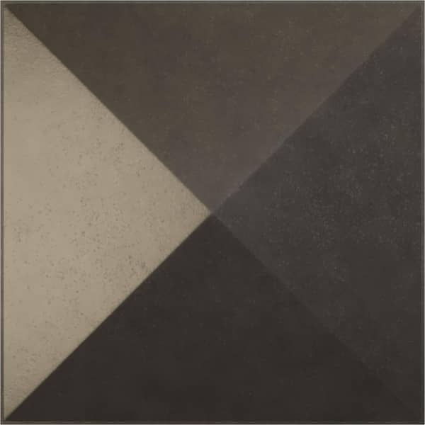 Ekena Millwork 11-7/8 in. W x 11-7/8 in. H Sellek EnduraWall Decorative 3D Wall Panel, Weathered Steel (12-Pack for 11.76 Sq.Ft.)