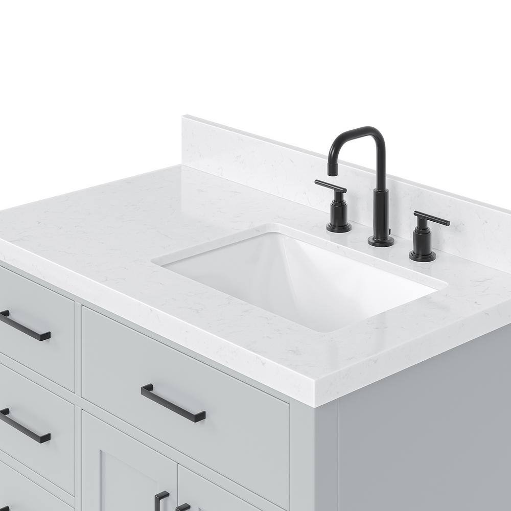 Hepburn 36" Gray Hardwood Freestanding Single Vanity Set