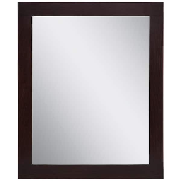 Home Decorators Collection Westcourt 26 in. W x 31 in. H Framed Wall Mirror in Chocolate