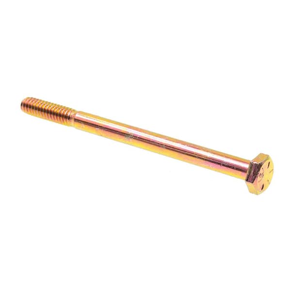 Prime-Line 1/4 in.-20 x 3-1/2 in. Grade 8 Yellow Zinc Plated Steel Hex Head Cap Screws (10-Pack)