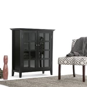 Acadian Solid Wood 39 in. Wide Transitional Medium Storage Cabinet in Black