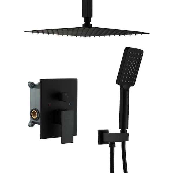 CASAINC 3-Spray Patterns With 2.5 GPM 12 In. Ceiling Mount Dual Shower ...