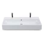 Pinto Wall Mounted Bathroom Sink in White
