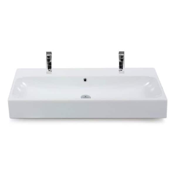 Nameeks Pinto Wall Mounted Bathroom Sink in White
