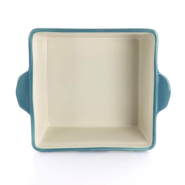Large Strong Ceramic Baking Dish, Turquoise Baking Pan, Ceramic
